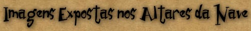 Images expostas nos altares da Nave